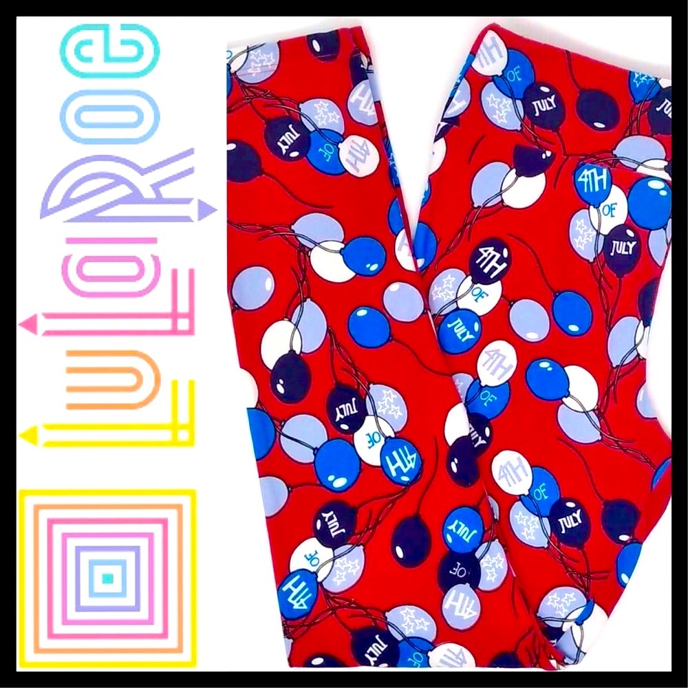 JULY 4th LuLaRoe OS Leggings Americana LLR - Picture 1 of 5